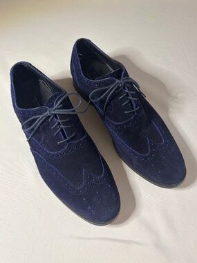Cole Haan, Men’s Blue Suede Shoes, Spectator size 9.5 m